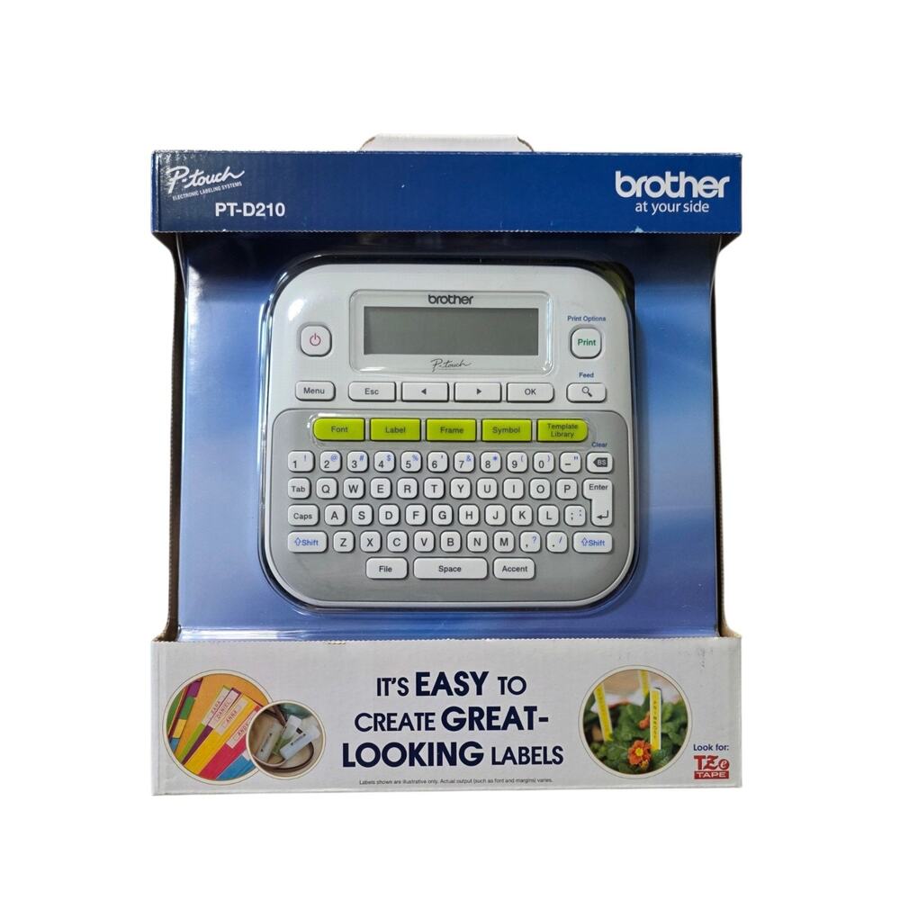 Brand NEW & SEALED Brother PT-D210 P-Touch Easy Compact Label Maker White